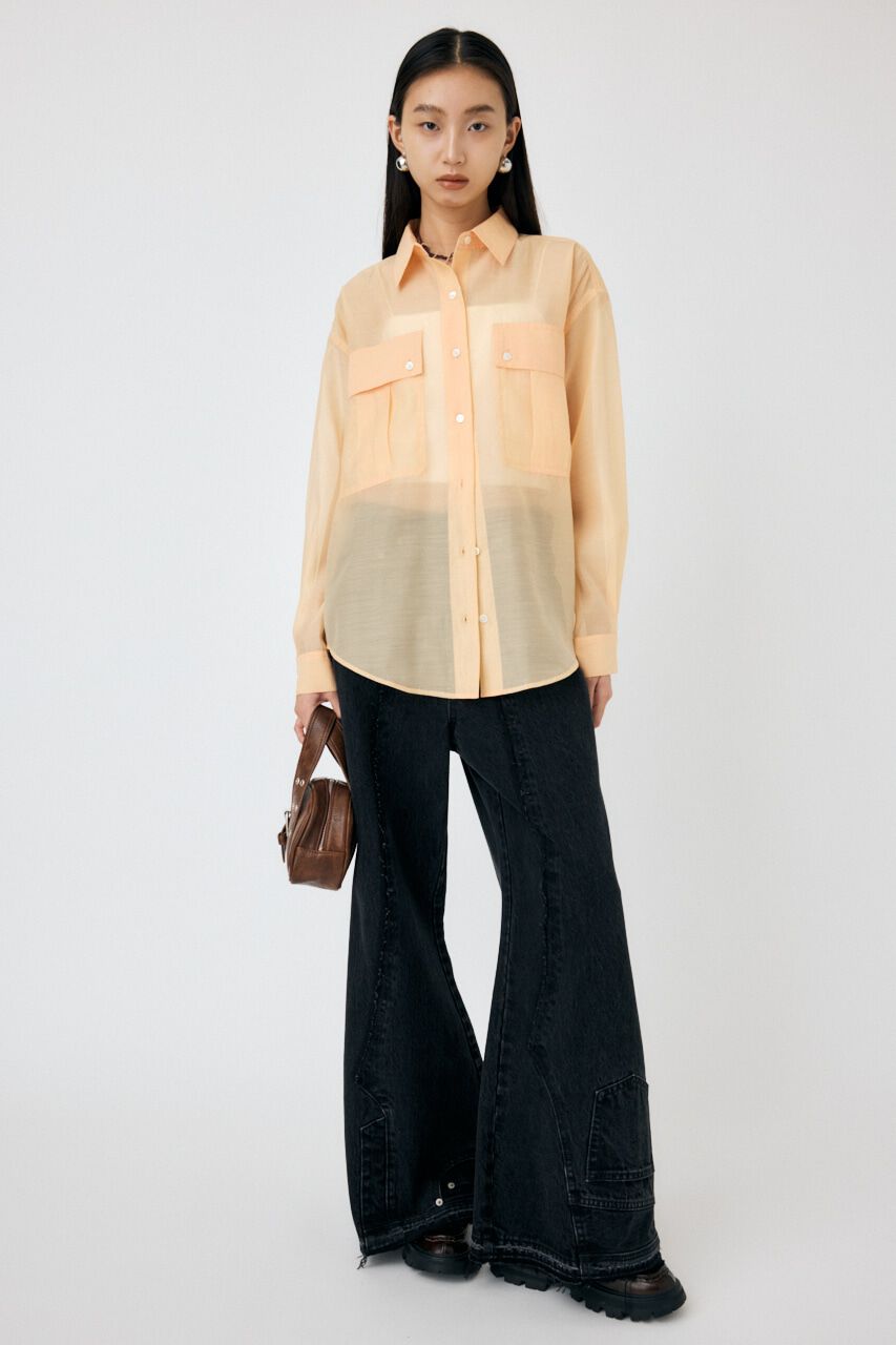 MOUSSY「SHEER CARGOシャツ」|シャツ・ブラウス|
