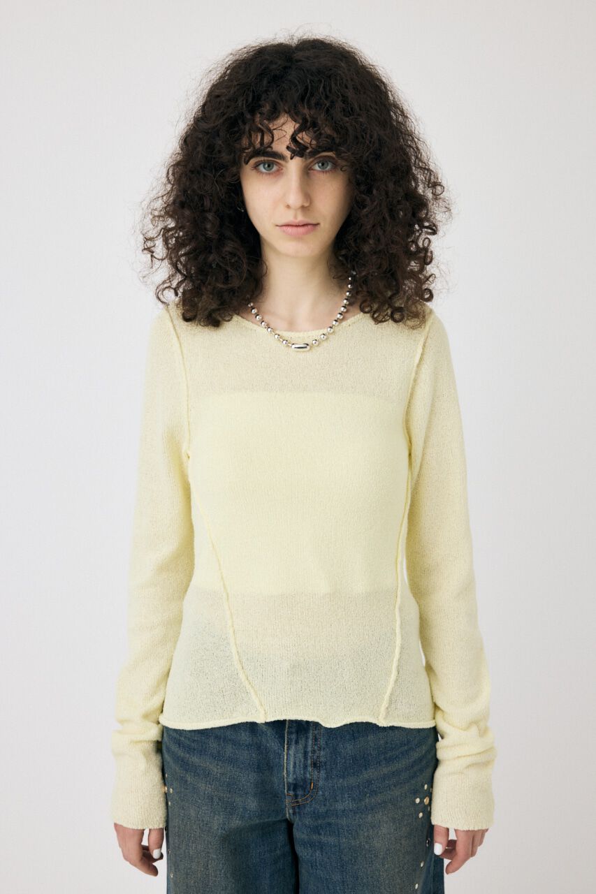 MOUSSY「LOOSE KNIT ロングスリーブTEE」|ニット・セーター|