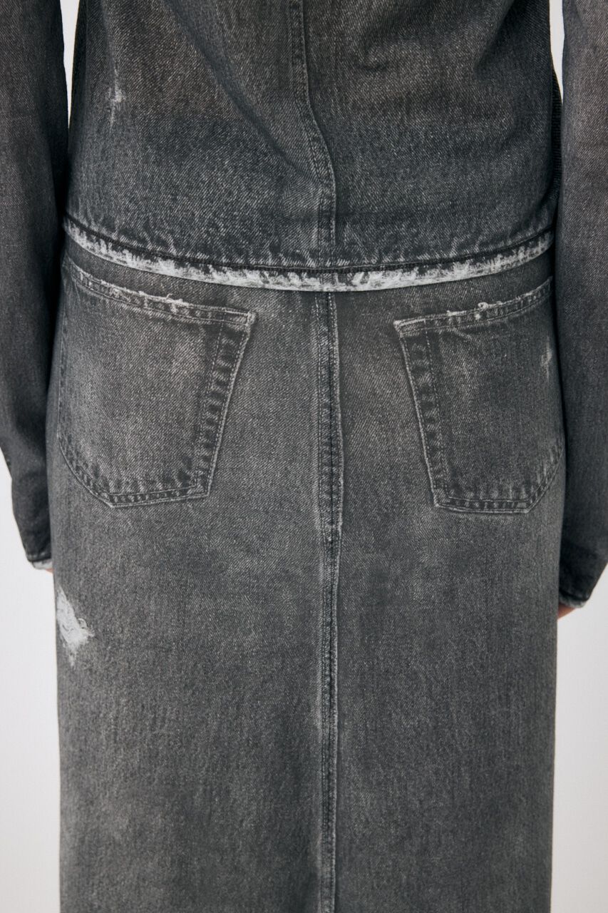 MOUSSY「DENIM PRINT TRANSPARENT スカート」|スカート|