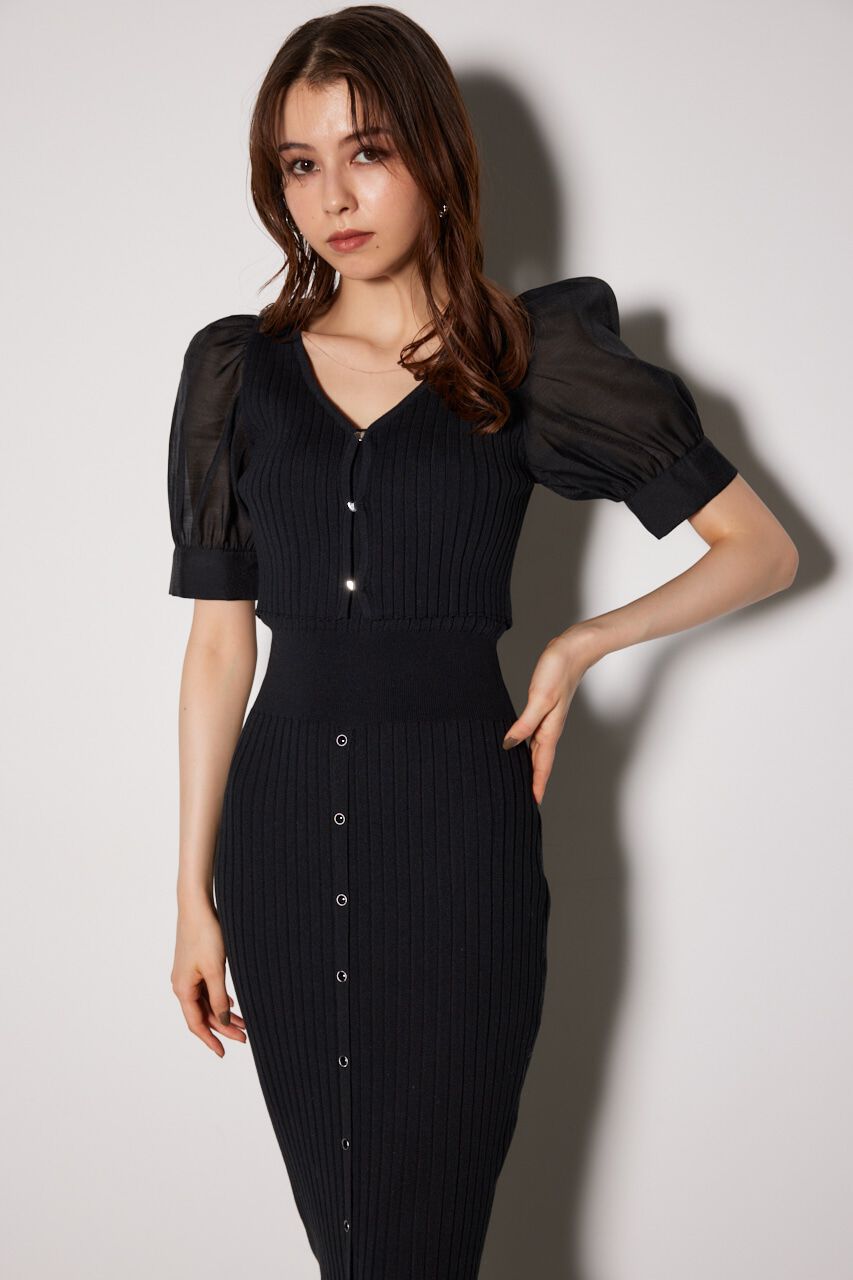 rienda「シアースリーヴコンビカーデセットワンピース」|ワンピース|