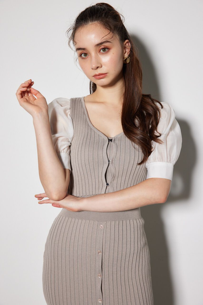 rienda「シアースリーヴコンビカーデセットワンピース」|ワンピース|