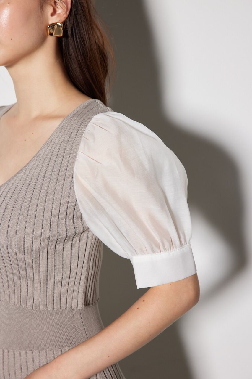 rienda「シアースリーヴコンビカーデセットワンピース」|ワンピース|