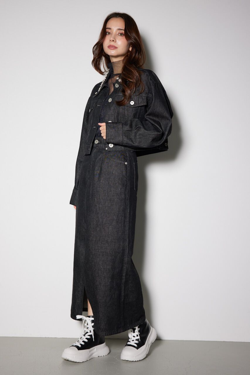 rienda「ビジューカラーＧジャン」|デニムジャケット|