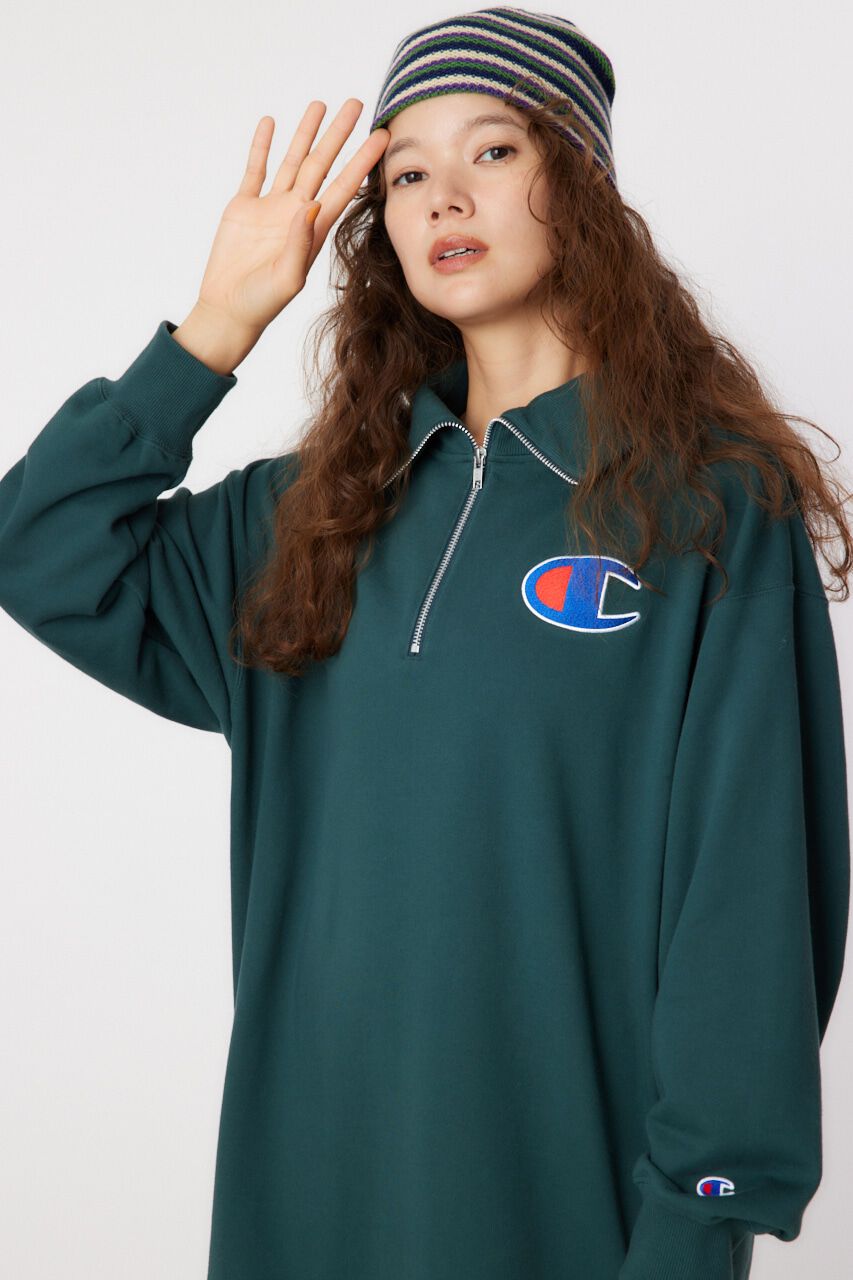 RODEO CROWNS「Champion ハーフジップスウェットワンピース」|ワンピース|