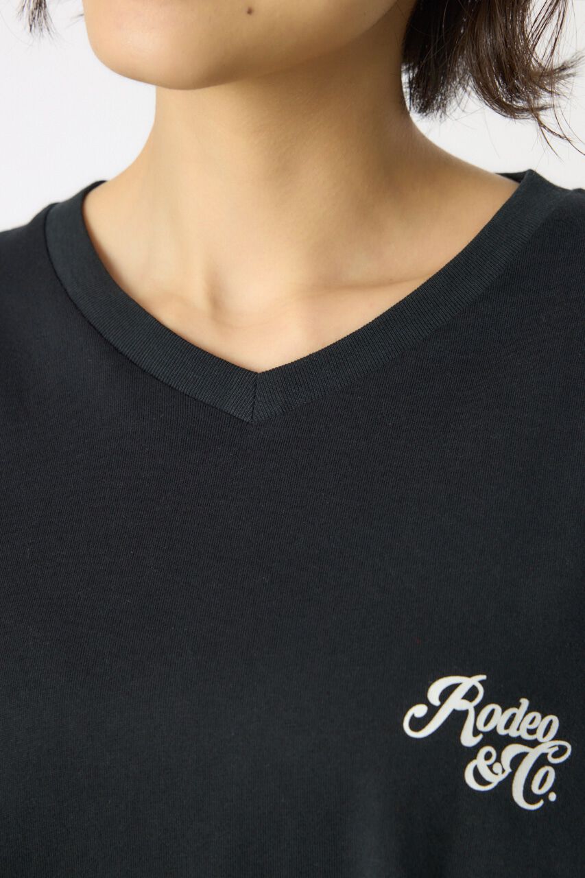 RODEO CROWNS「Vネックスクリプトロゴマキシワンピース」|ワンピース|