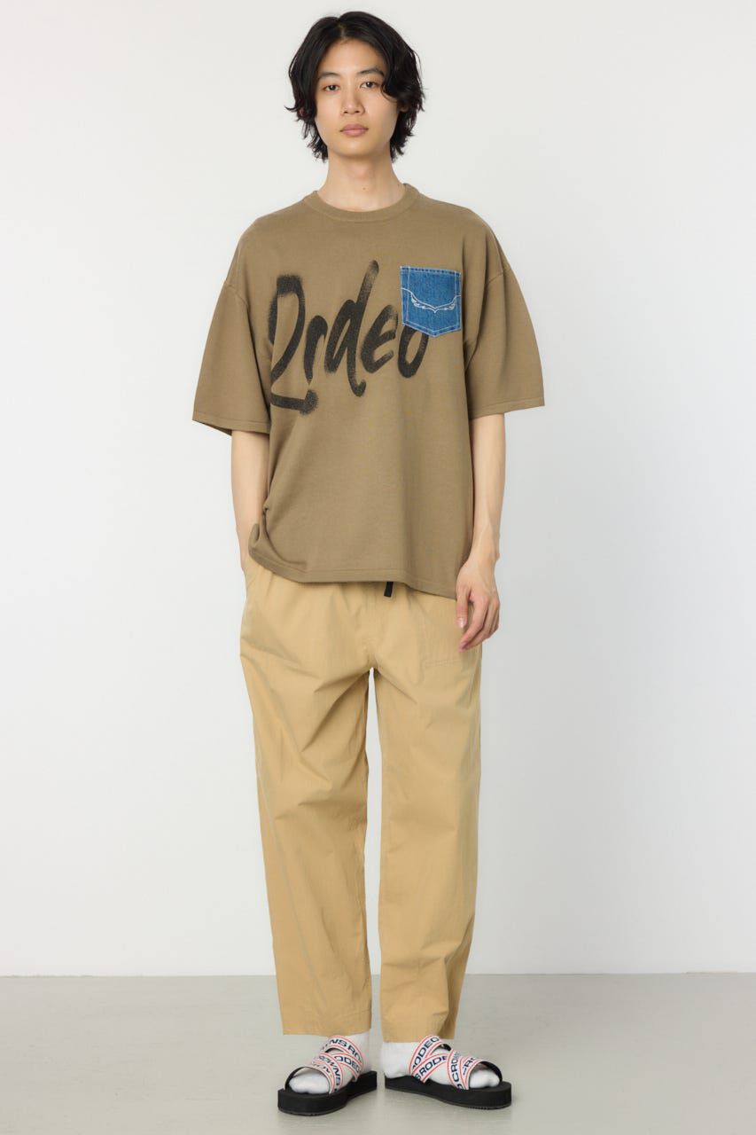 RODEO CROWNS「メンズスプレーロゴニットトップス」|ニット・セーター|