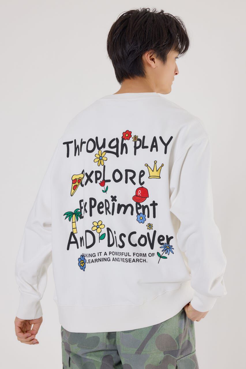 RODEO CROWNS「ドローイングスウェット」|パーカー|O/WHT1