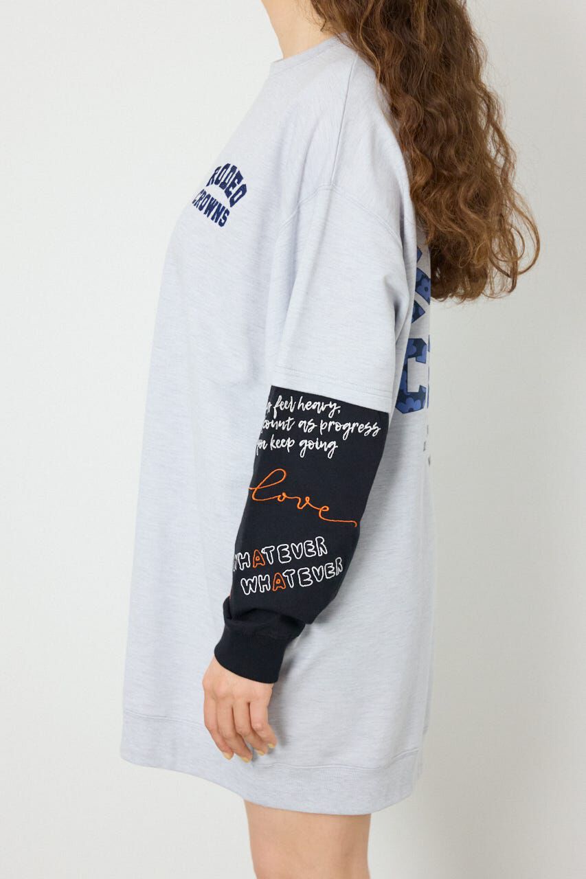 RODEO CROWNS「フェイクレイヤードフラワーロゴワンピース」|ワンピース|