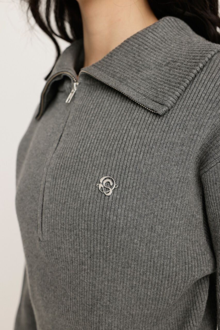 SLY「FRONT ZIP KNIT トップス」|ニット・セーター|