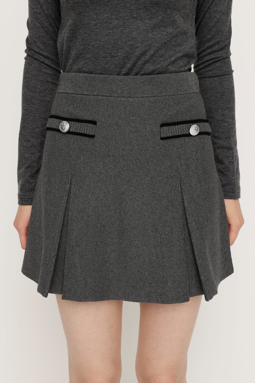 SLY「MILANO RIB BOX PLEATS ショートスカート」|スカート|