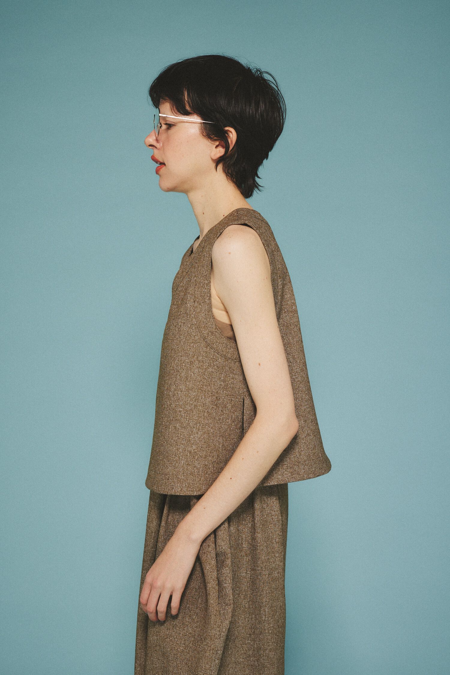 HeRIN.CYE「V neck vest」|ダウンベスト・ベスト|