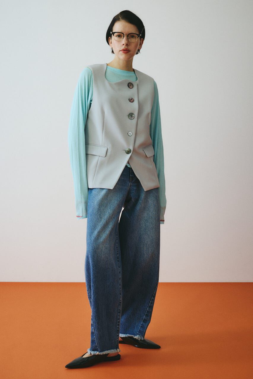 HeRIN.CYE「［予約］Wave neck vest」|ダウンベスト・ベスト|