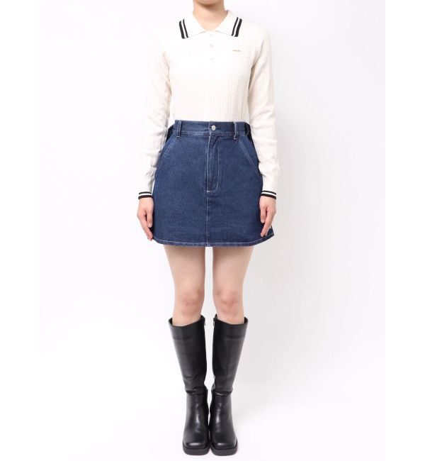 CALNAMUR「リボンデニムスカート」|スカート|