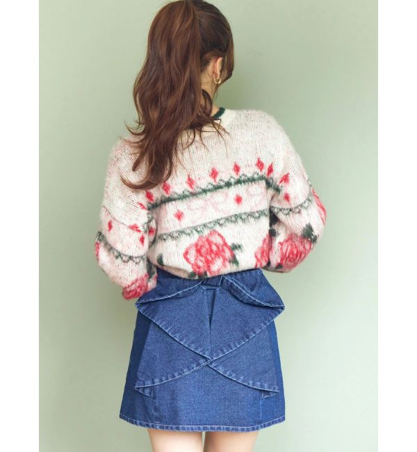 CALNAMUR「リボンデニムスカート」|スカート|