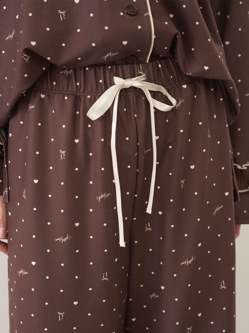 SNIDEL HOME「ハートドット柄ロングパンツ」|ルームウェア|