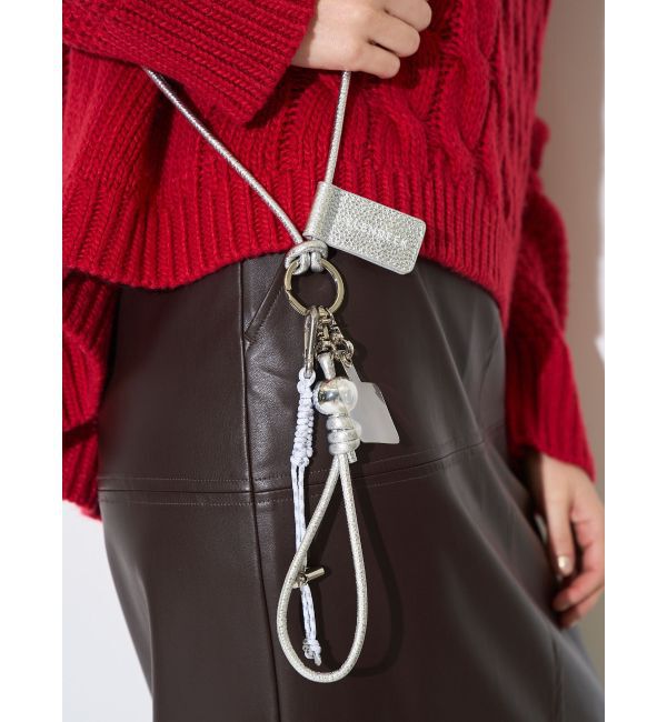 ELENDEEK「MULTI SMARTPHONE LEATHER SHOULDER」|モバイルケース|シルバー