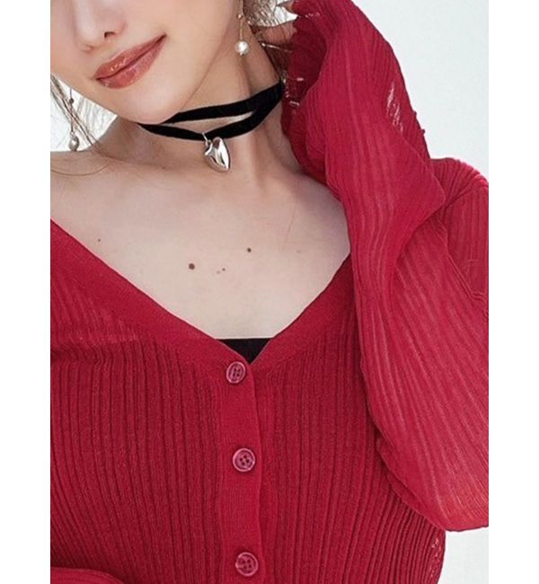 RESEXXY「ハートポイントチョーカー」|ネックレス|シルバー