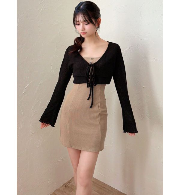 RESEXXY「カットアンサンブルミニワンピース」|ワンピース|