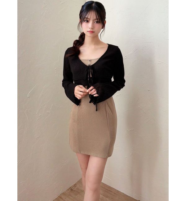 RESEXXY「カットアンサンブルミニワンピース」|ワンピース|