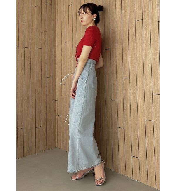 dazzlin「フロントリボンクロシェニットSET」|ニット・セーター|