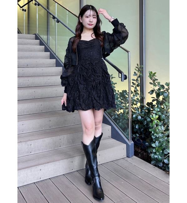 dazzlin「ギャザーリボンミニワンピース」|ワンピース|