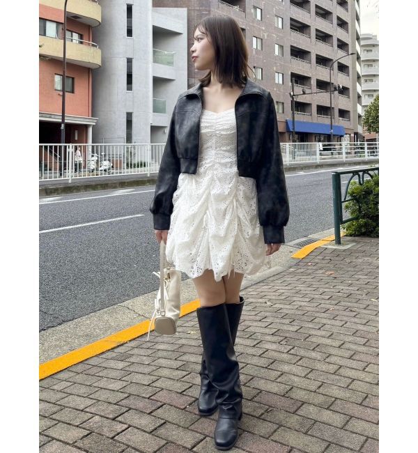 dazzlin「ギャザーリボンミニワンピース」|ワンピース|