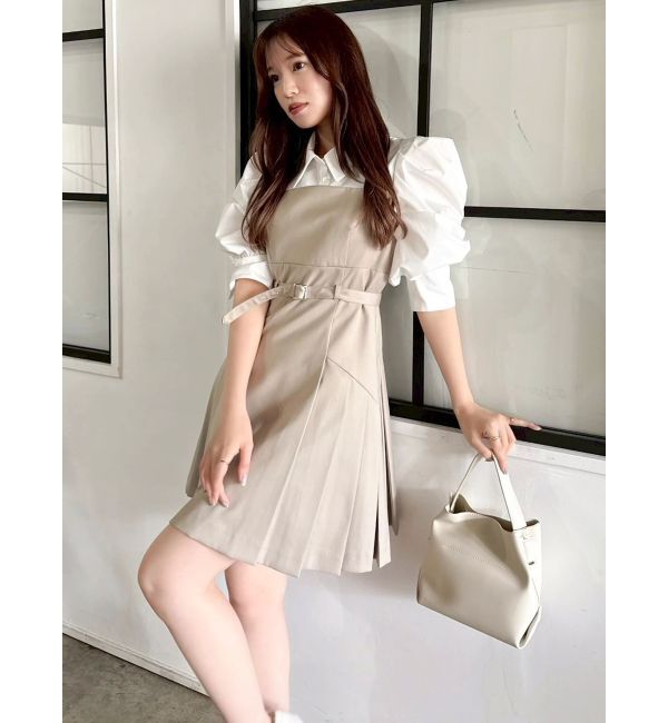 dazzlin「レイヤードシャツミニワンピース」|ワンピース|