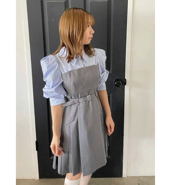 dazzlin「レイヤードシャツミニワンピース」|ワンピース|