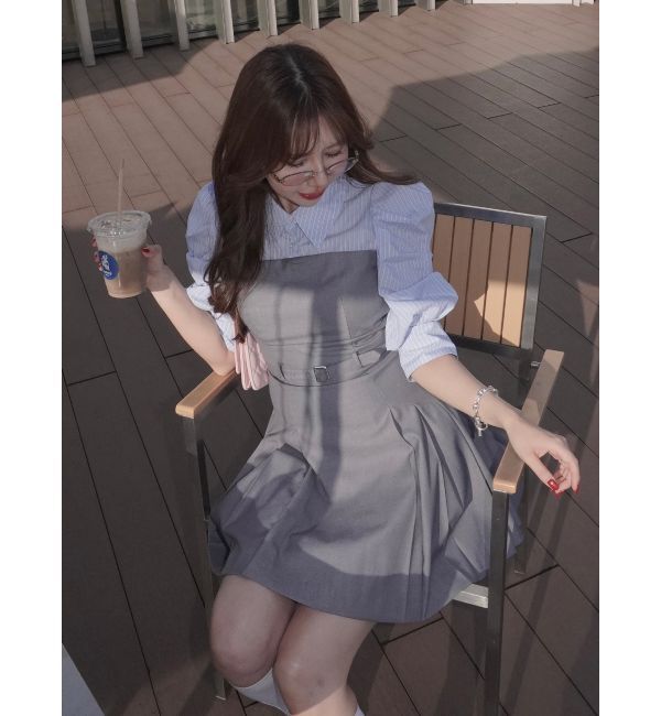 dazzlin「レイヤードシャツミニワンピース」|ワンピース|