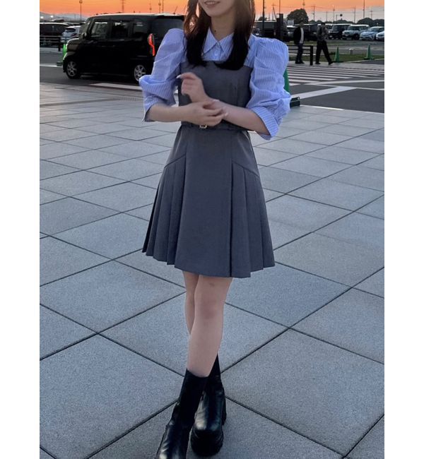 dazzlin「レイヤードシャツミニワンピース」|ワンピース|