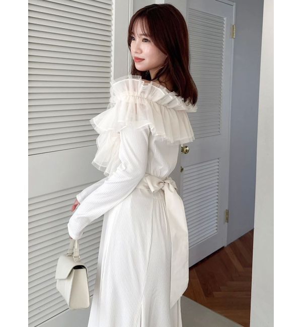 dazzlin「クロスフリルカットワンピース」|ワンピース|