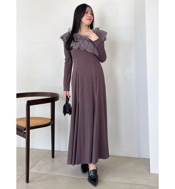 dazzlin「クロスフリルカットワンピース」|ワンピース|