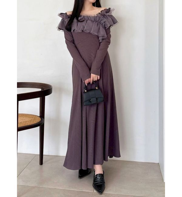 dazzlin「クロスフリルカットワンピース」|ワンピース|