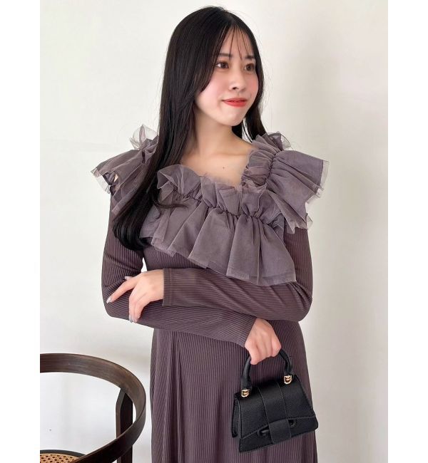 dazzlin「クロスフリルカットワンピース」|ワンピース|