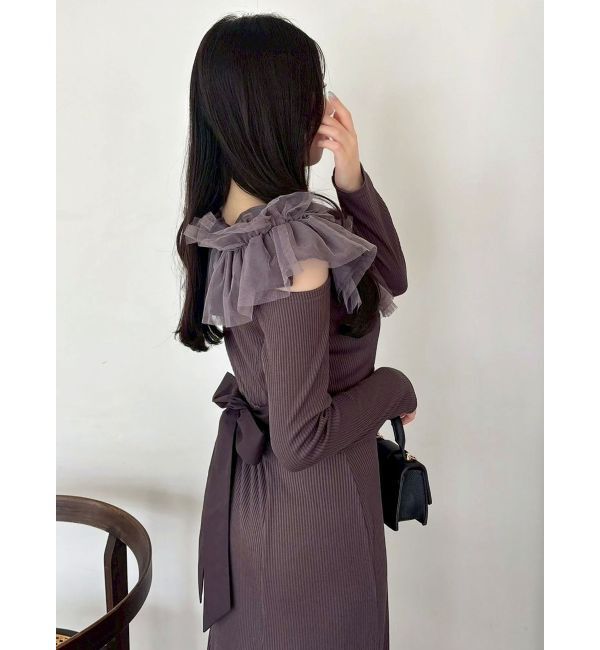 dazzlin「クロスフリルカットワンピース」|ワンピース|