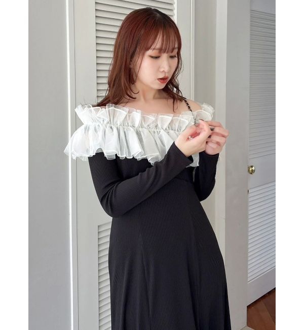 dazzlin「クロスフリルカットワンピース」|ワンピース|