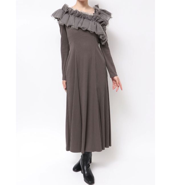 dazzlin「クロスフリルカットワンピース」|ワンピース|