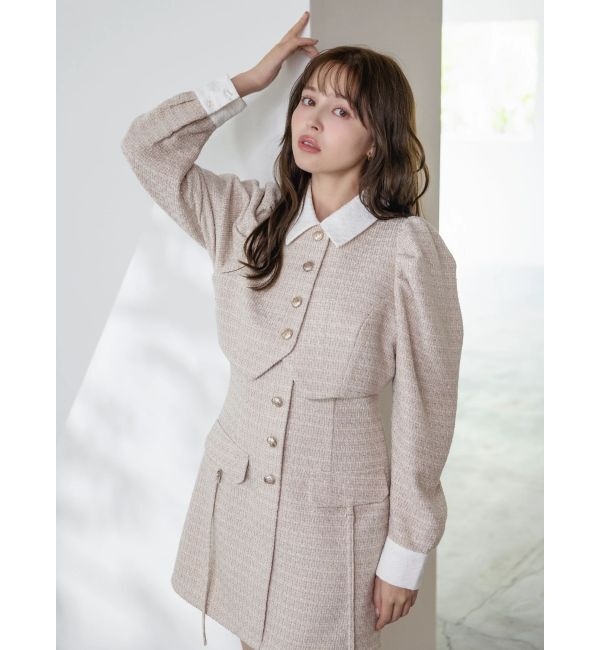 dazzlin「パフスリーブレイヤードミニワンピース」|ワンピース|