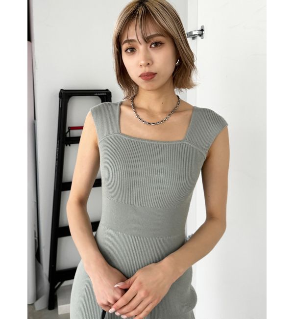 EMODA「ワイドストラップリブスリットワンピース」|ワンピース|