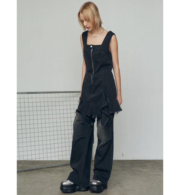 EMODA「アシンメトリーデニムミニワンピース」|ワンピース|