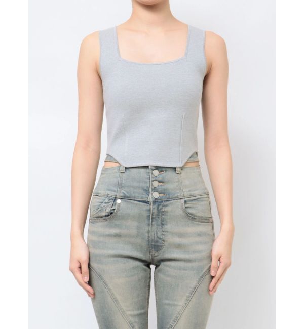 EMODA「ミニマルフィットニット」|ニット・セーター|グレー