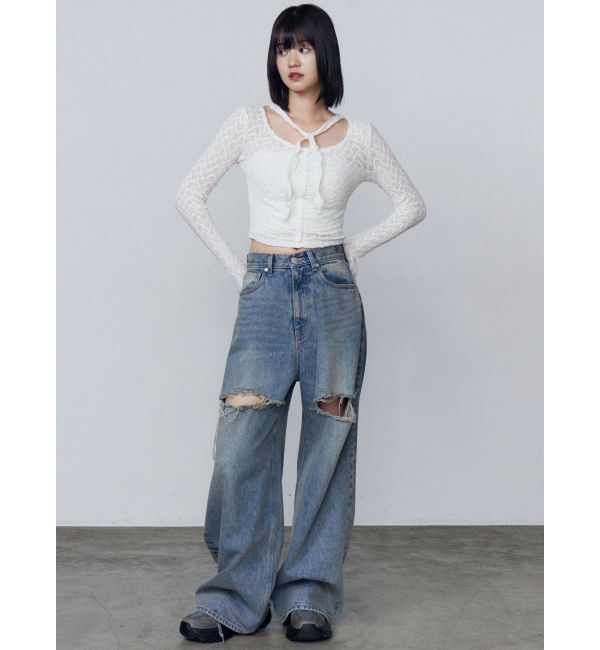 EMODA「フロントボタンタイトップ」|Tシャツ・カットソー|