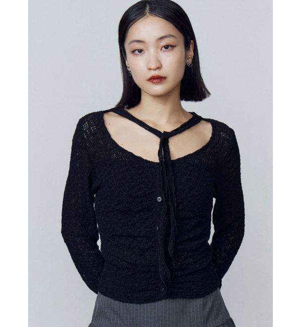 EMODA「フロントボタンタイトップ」|Tシャツ・カットソー|