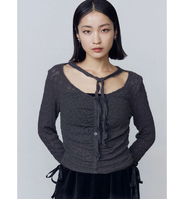 EMODA「フロントボタンタイトップ」|Tシャツ・カットソー|