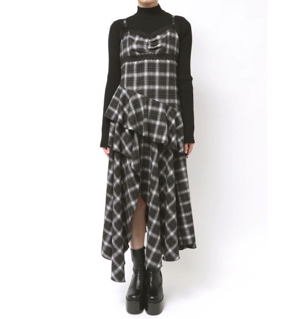 EMODA「アシンメトリーフリルマキシワンピース」|ワンピース|