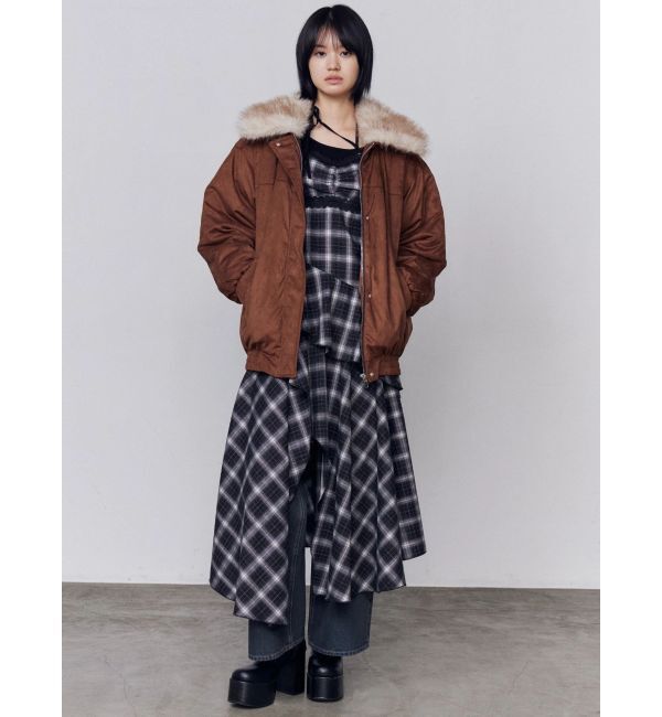 EMODA「アシンメトリーフリルマキシワンピース」|ワンピース|