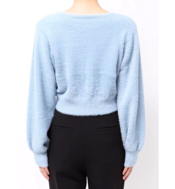 MERCURYDUO「ミニシャギークルーネックカーディガン」|カーディガン|