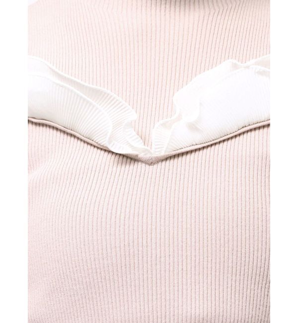 MERCURYDUO「プリーツフリル使いニット」|ニット・セーター|