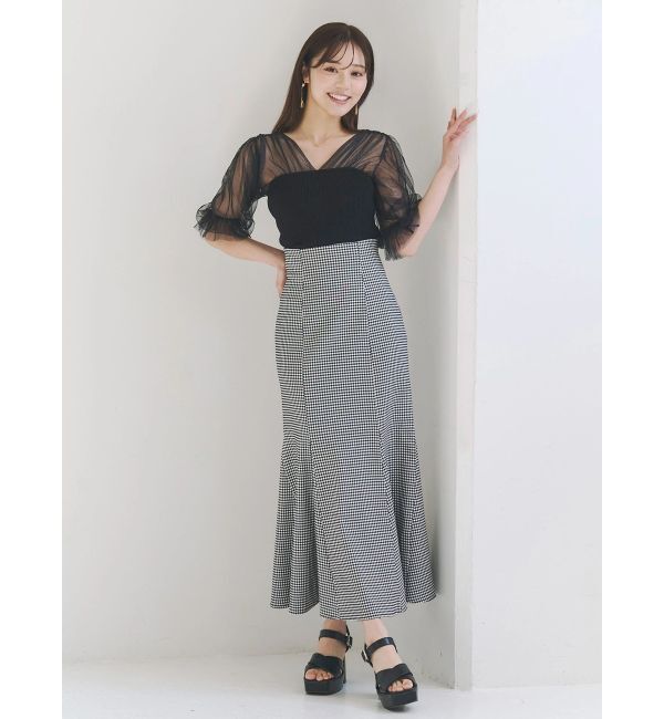 MERCURYDUO「バックレースアップストレッチマーメイドスカート」|スカート|