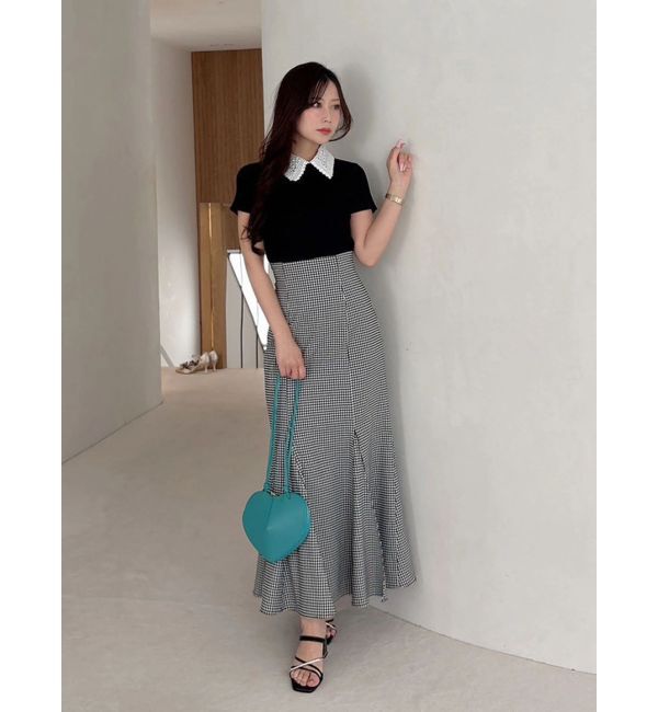 MERCURYDUO「バックレースアップストレッチマーメイドスカート」|スカート|